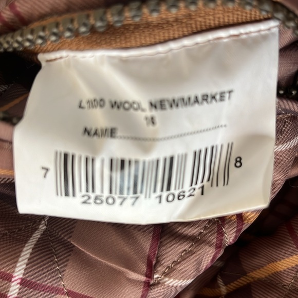 Barbour Wool Newmarket winter coat size 12 US - Picture 12 of 16